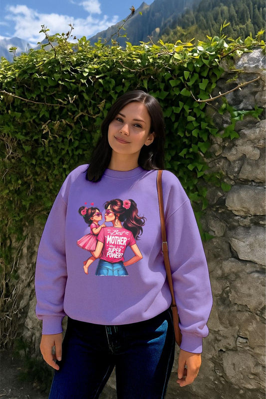 Lavender Mother Superpower Sweatshirt