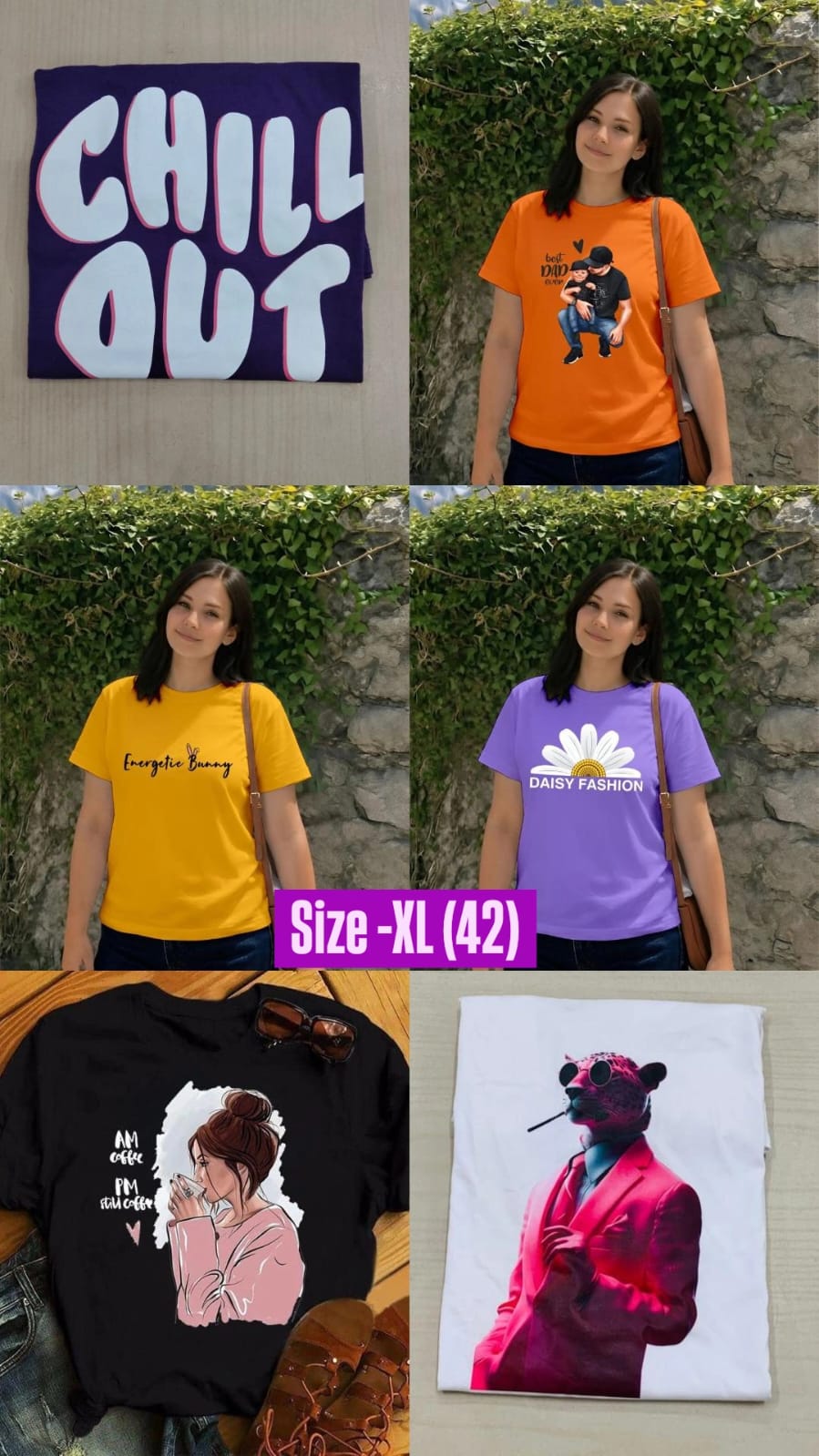 Pack Of 6 Tees (All Xl 42 Size)