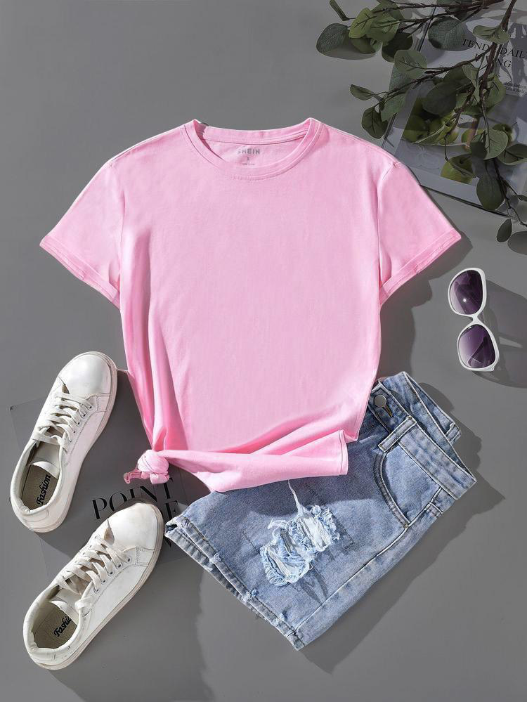 Plain Round Neck Tees