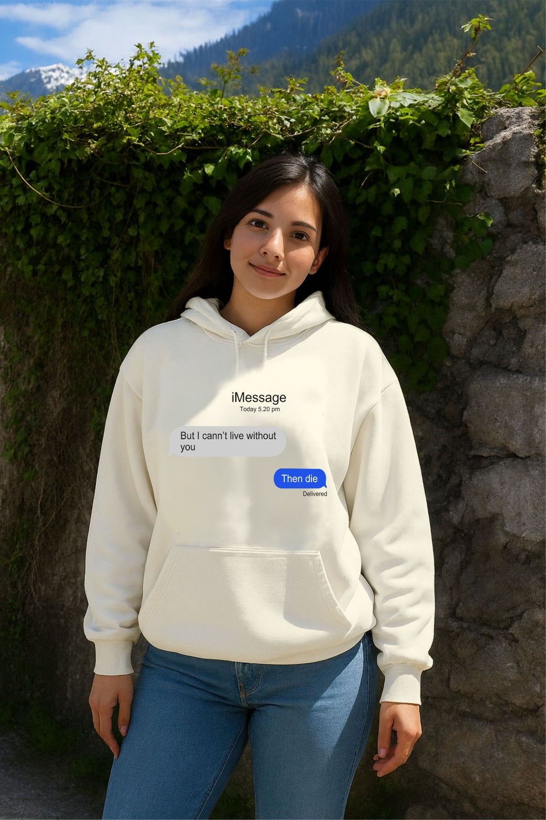 Sale Off White I Message Hoodie (M,L,Xl,2Xl)
