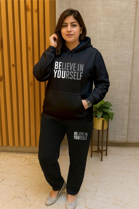 Black Believe Yourself Cordhoodset