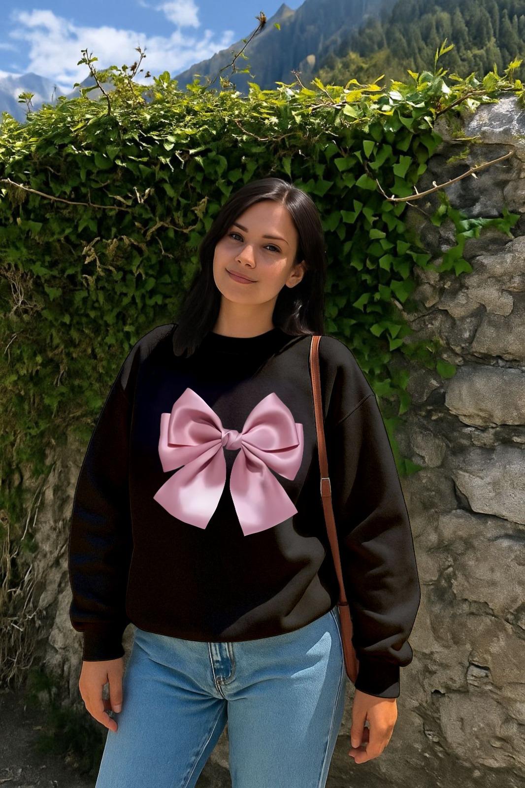 Black Bow Sweatshirt