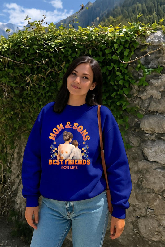 Blue Mom Son Best Friends Sweatshirt