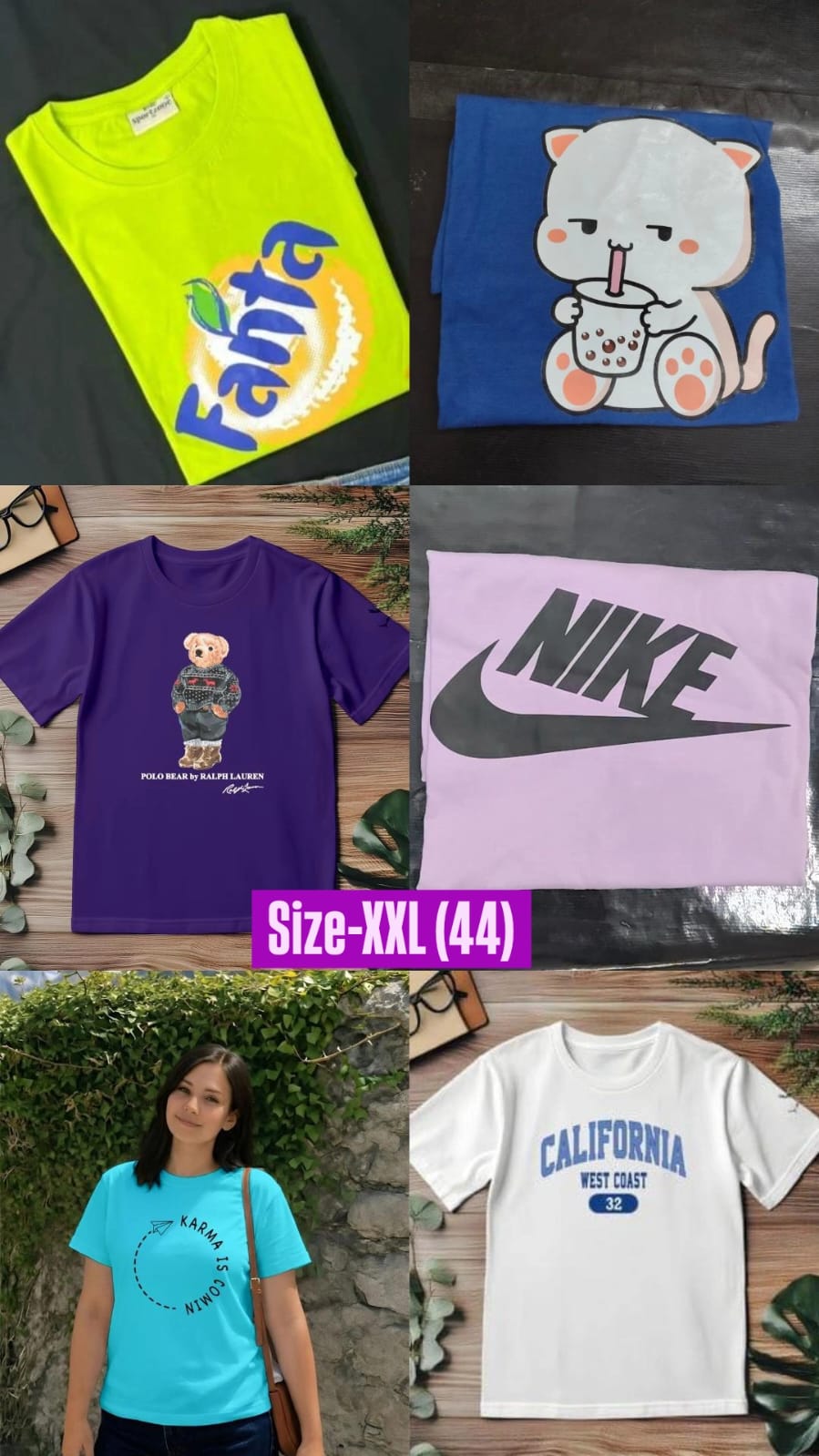 Pack Of 6 Tees (All Xxl 44 Size)