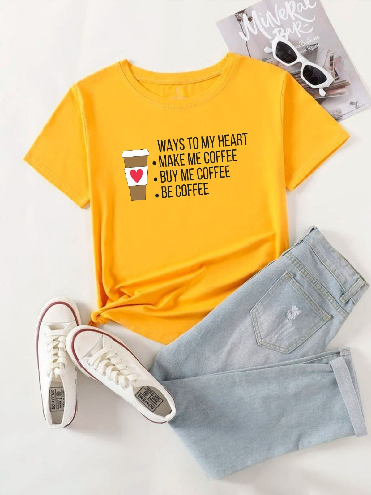 Yellow Coffee Heart