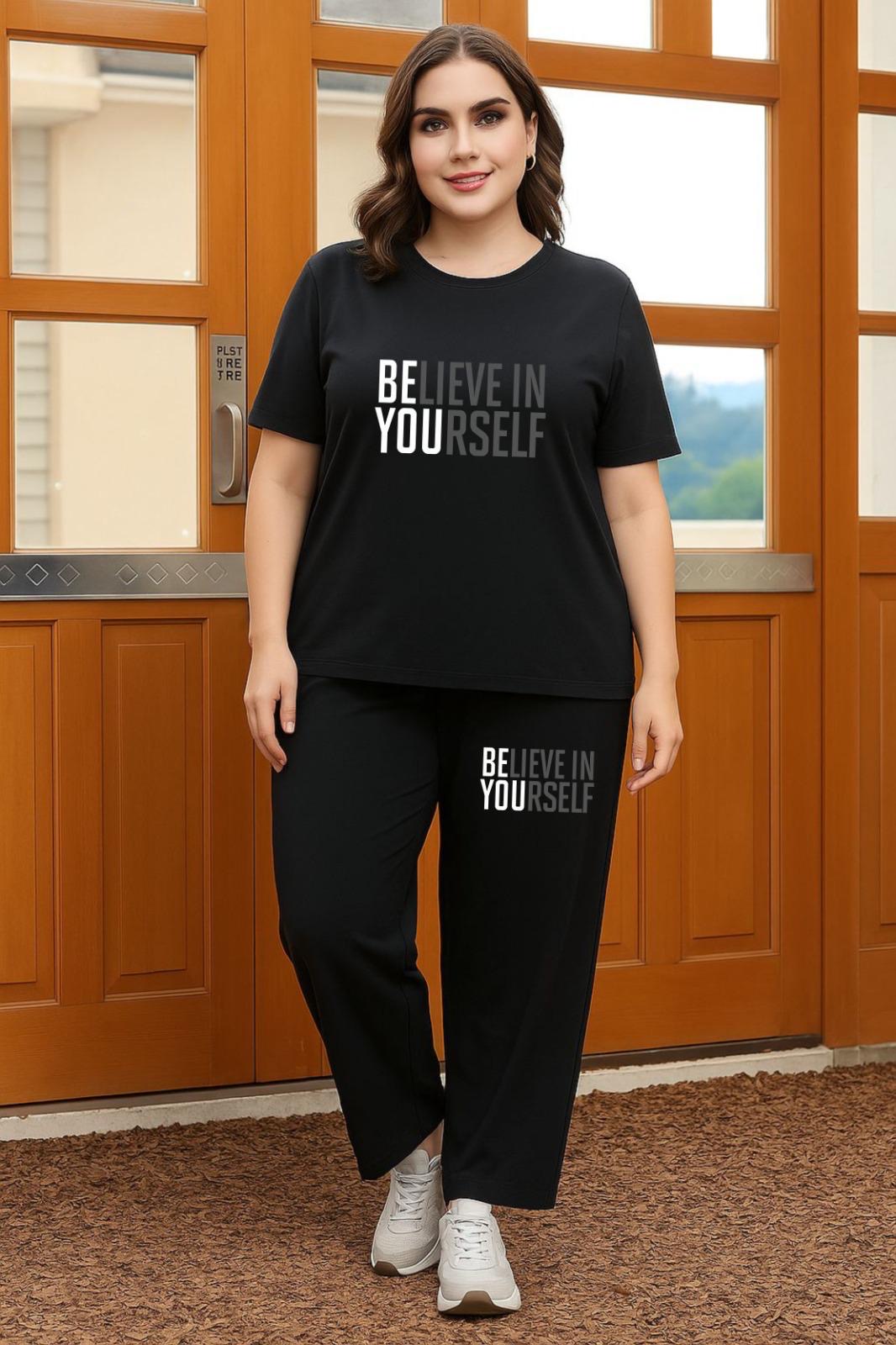 Black Believe Yourself Cordset