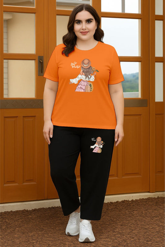 Sale Orange Stay Beautiful Cordset (L,3xl)