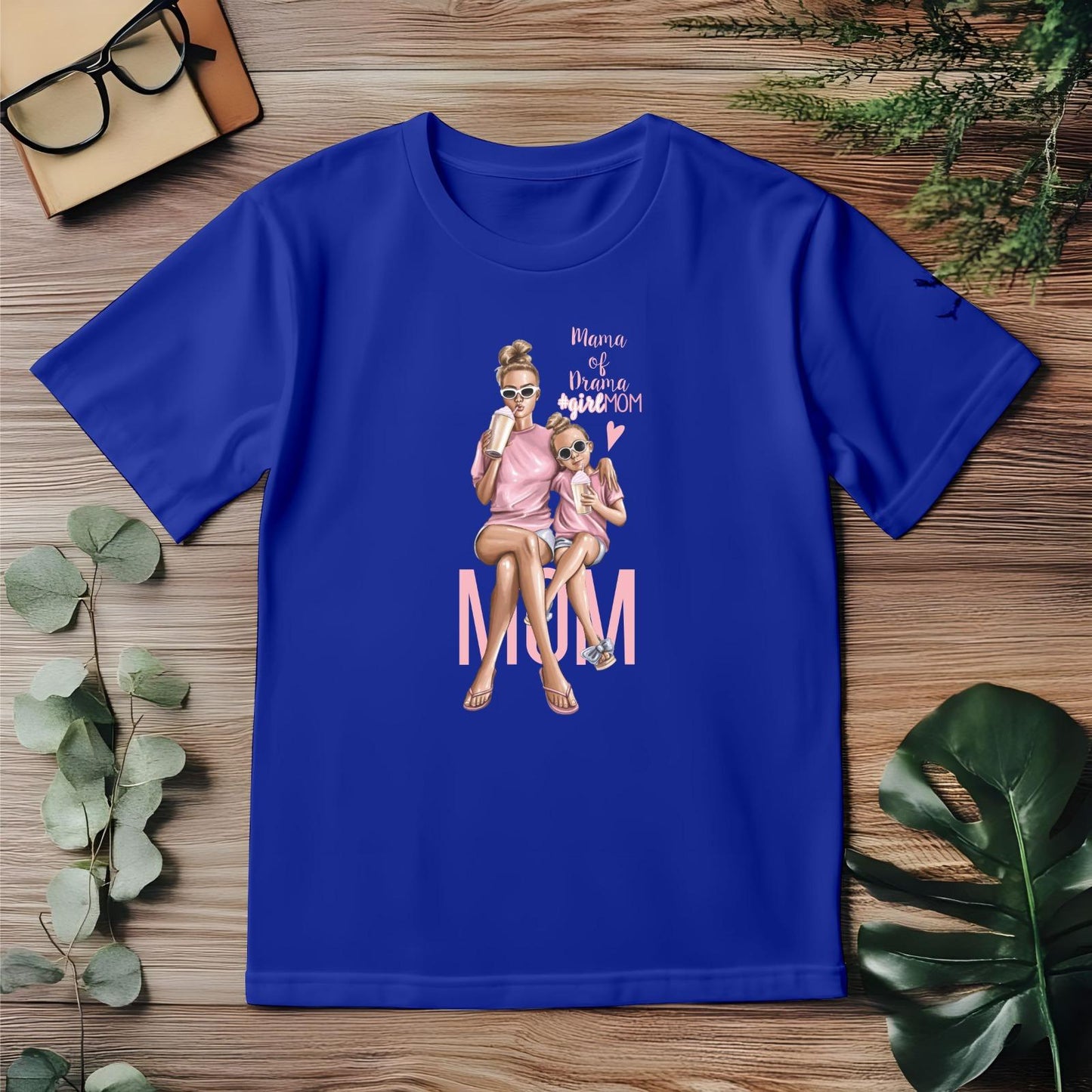 Blue Mom Daughter