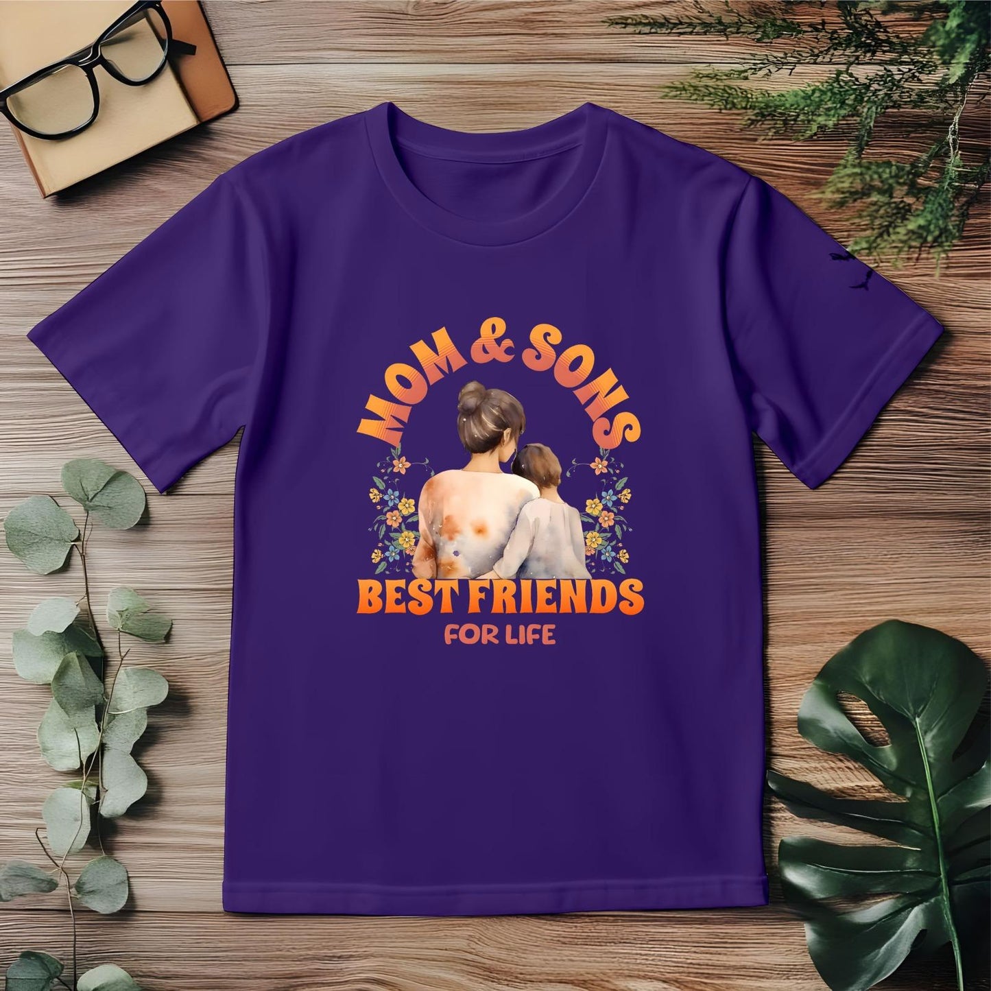 Purple Mom Son BestFrnd