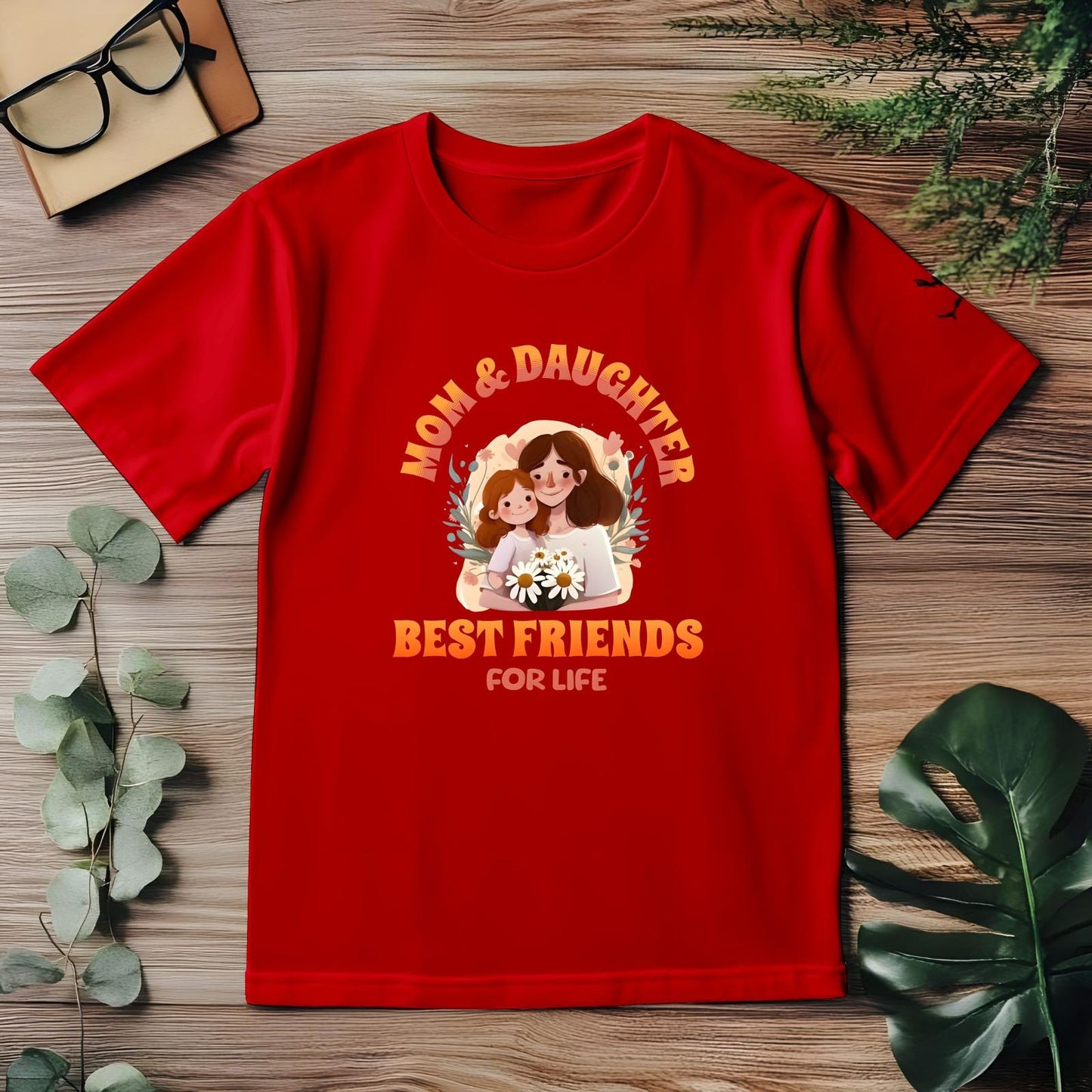 Red Mom Daughter BestFrnd