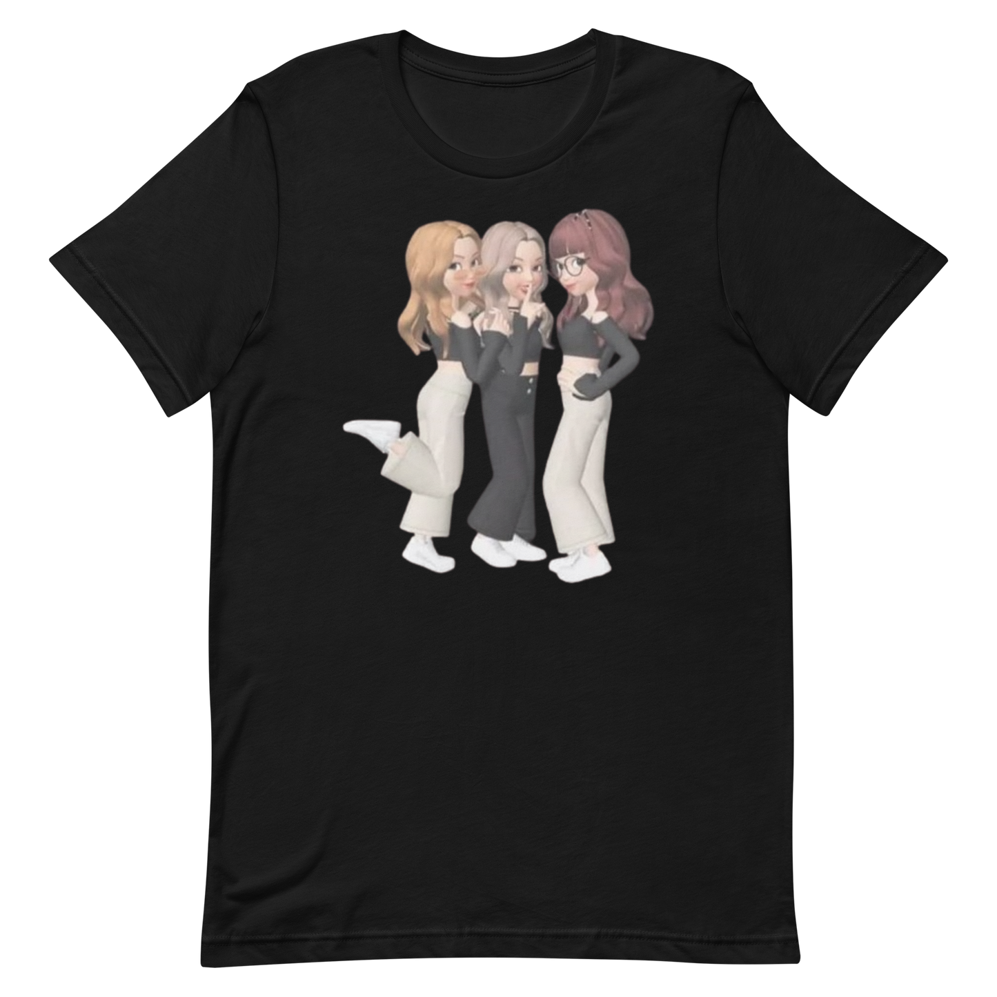 Black Three Best Friend T-Shirt