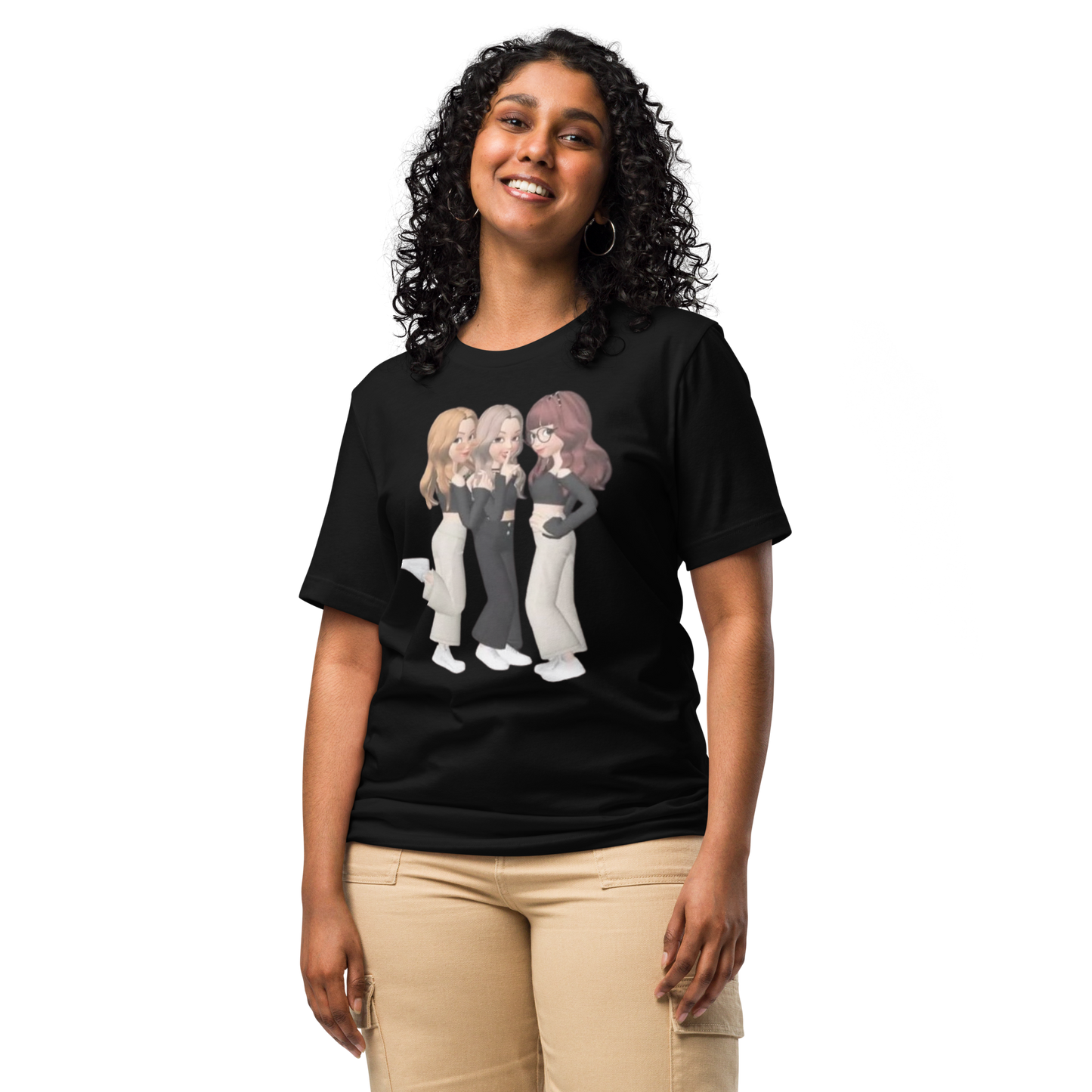 Black Three Best Friend T-Shirt