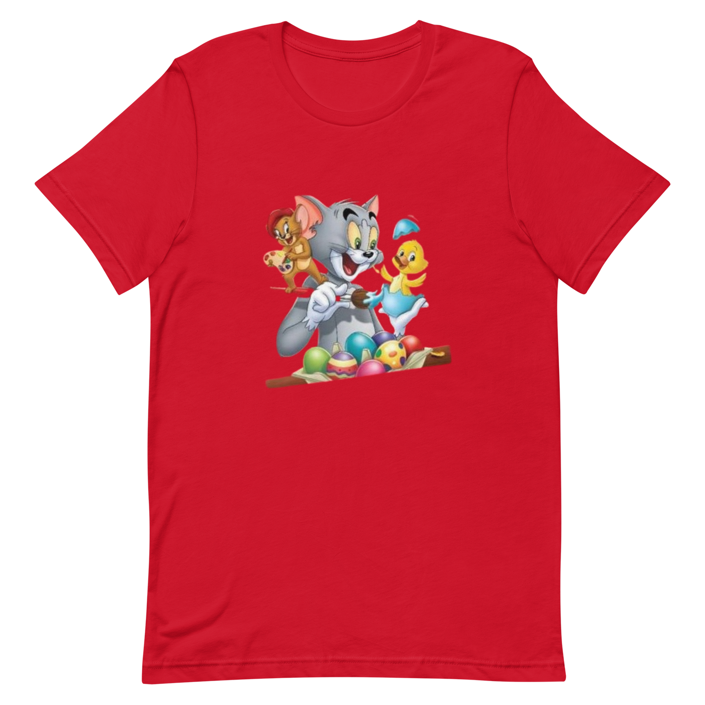 Red Tom-Jerry and Ducky T-shirt