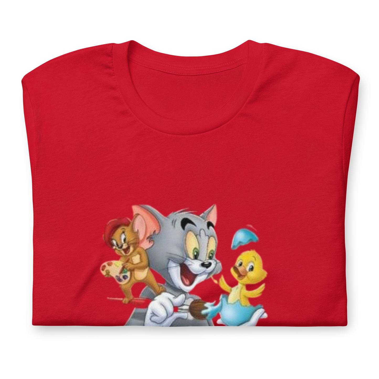 Red Tom-Jerry and Ducky T-shirt