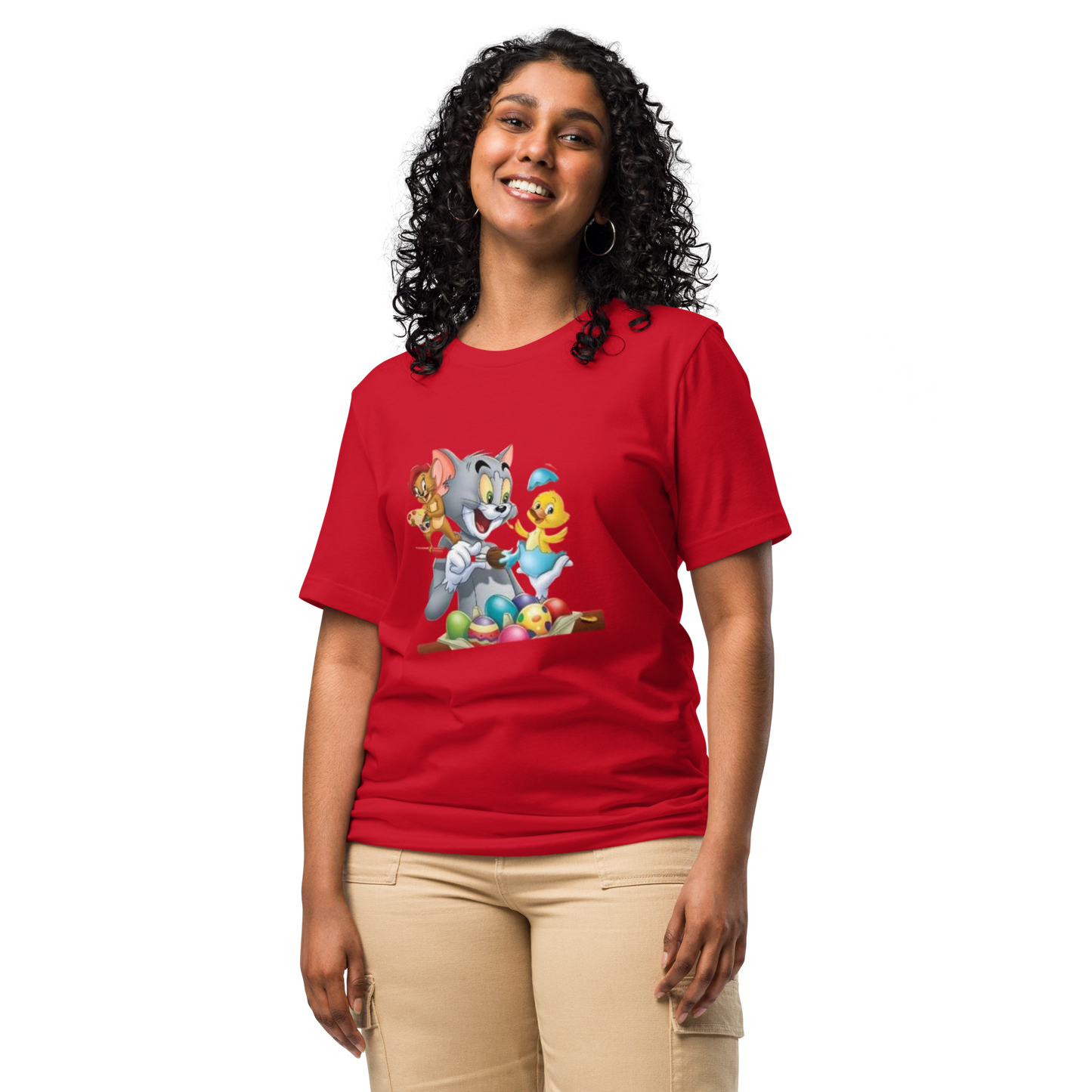 Red Tom-Jerry and Ducky T-shirt