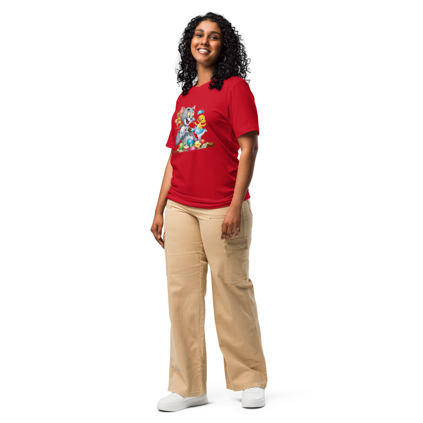 Red Tom-Jerry and Ducky T-shirt