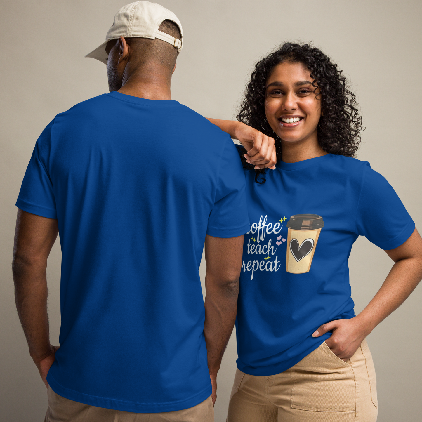 Blue Coffee teach Repeat T-Shirt