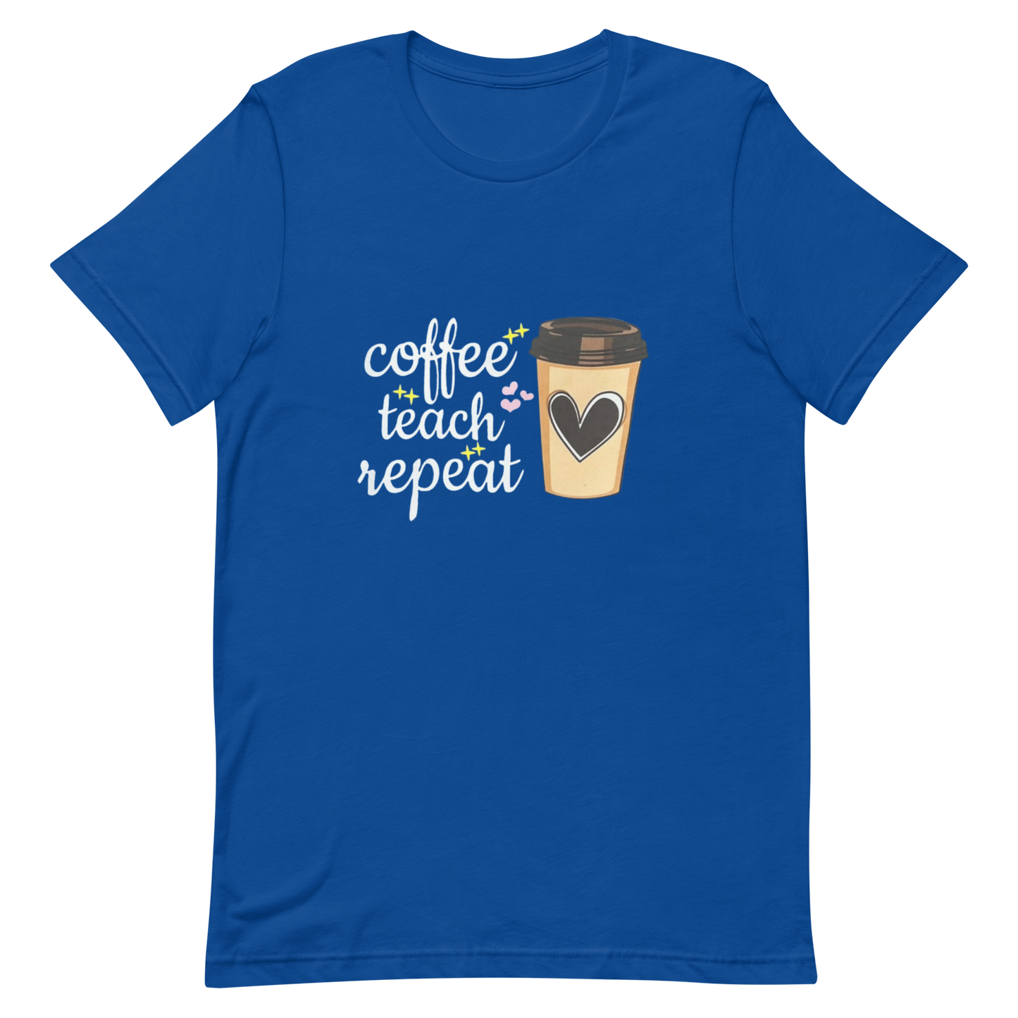 Blue Coffee teach Repeat T-Shirt