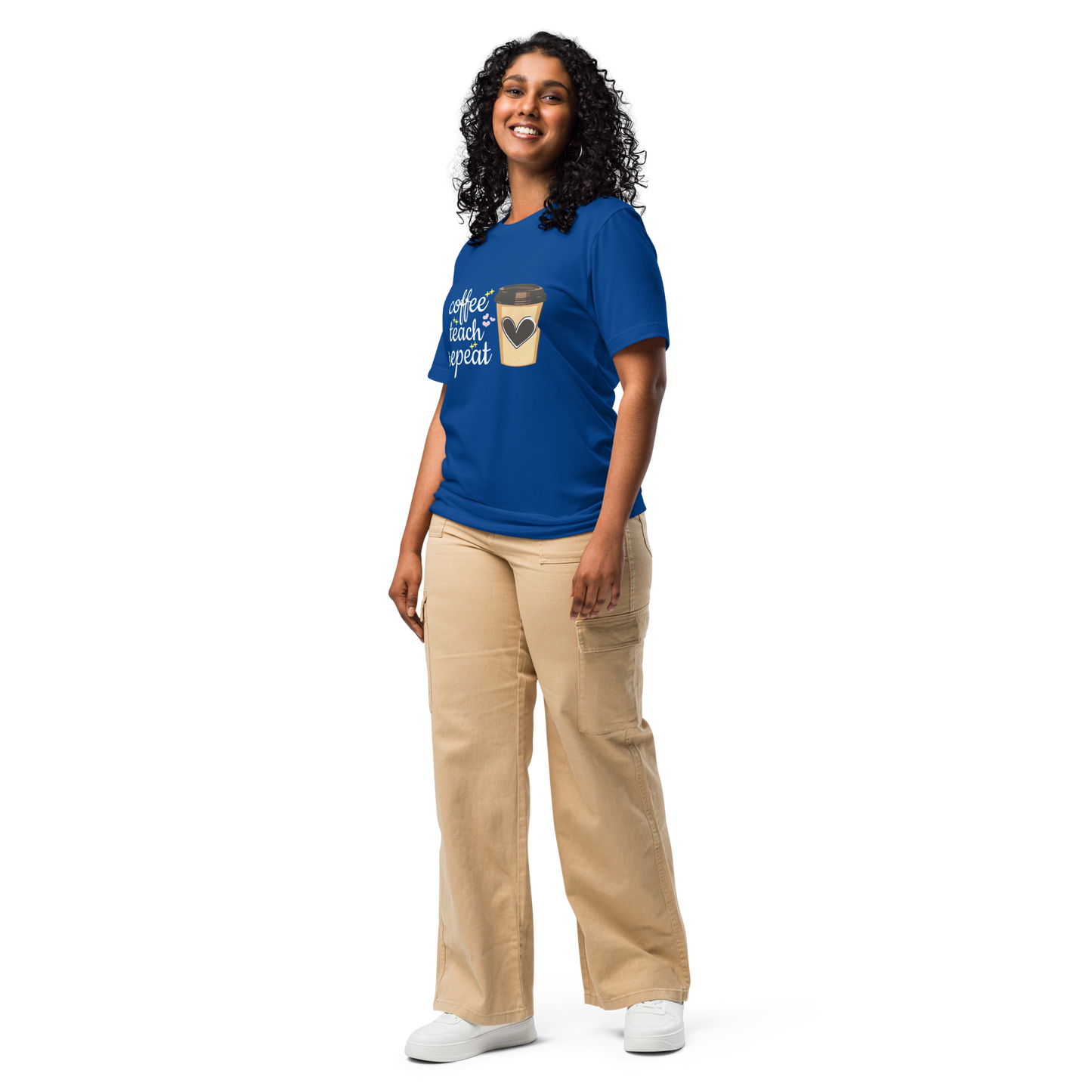 Blue Coffee teach Repeat T-Shirt