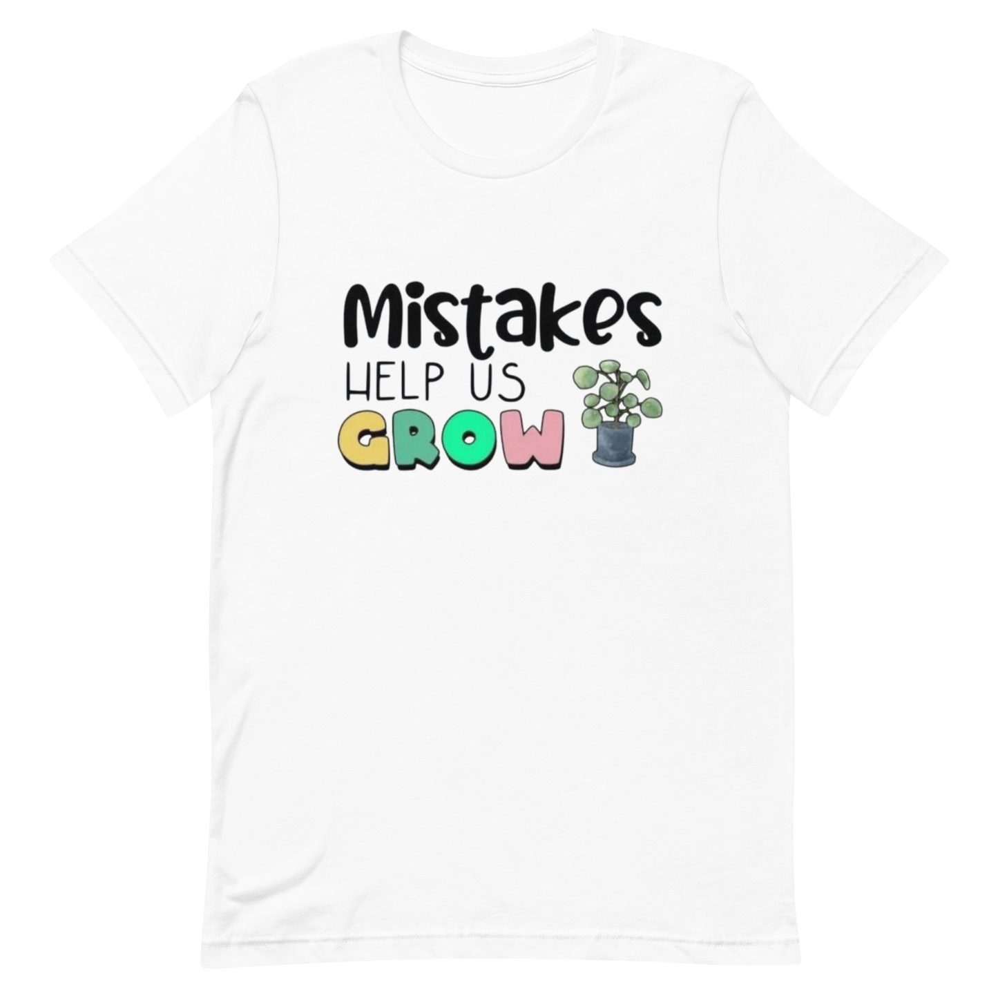 White Mistake Help Us Grow Cotton T-shirt