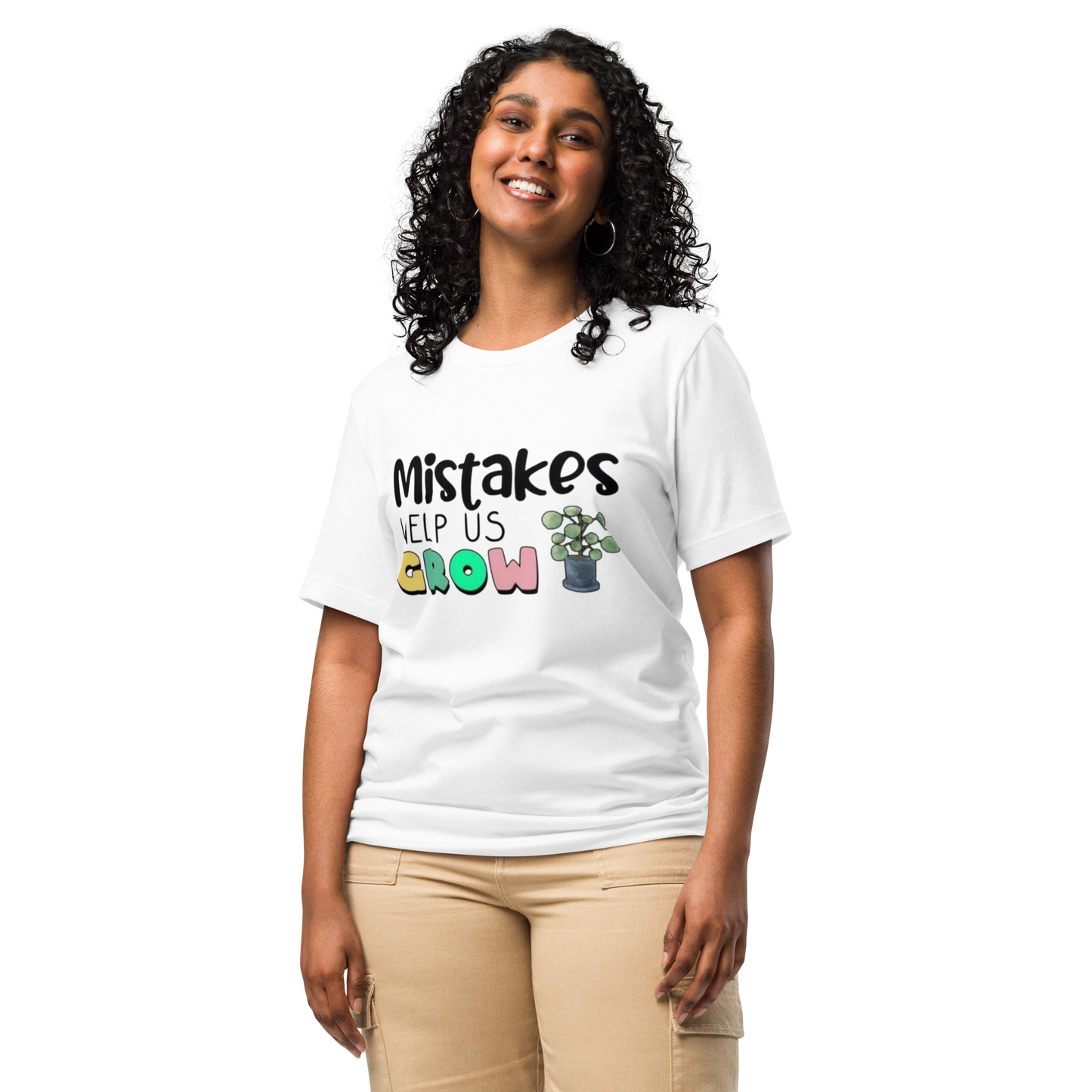 White Mistake Help Us Grow Cotton T-shirt
