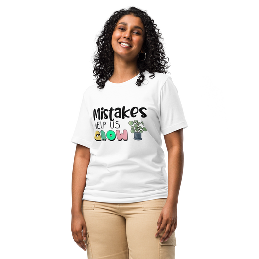 White Mistake Help Us Grow Cotton T-shirt