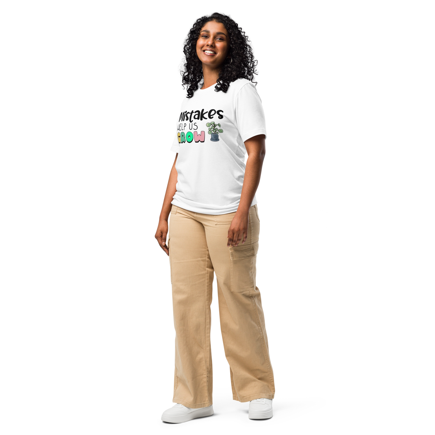 White Mistake Help Us Grow Cotton T-shirt