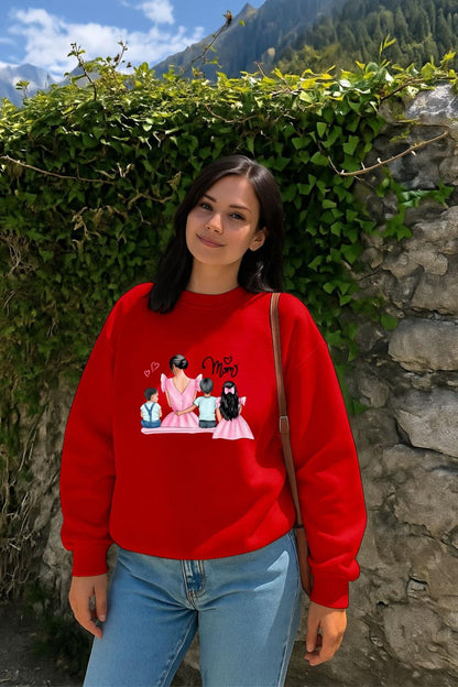 Red 2 Son 1daughter Sweatshirt