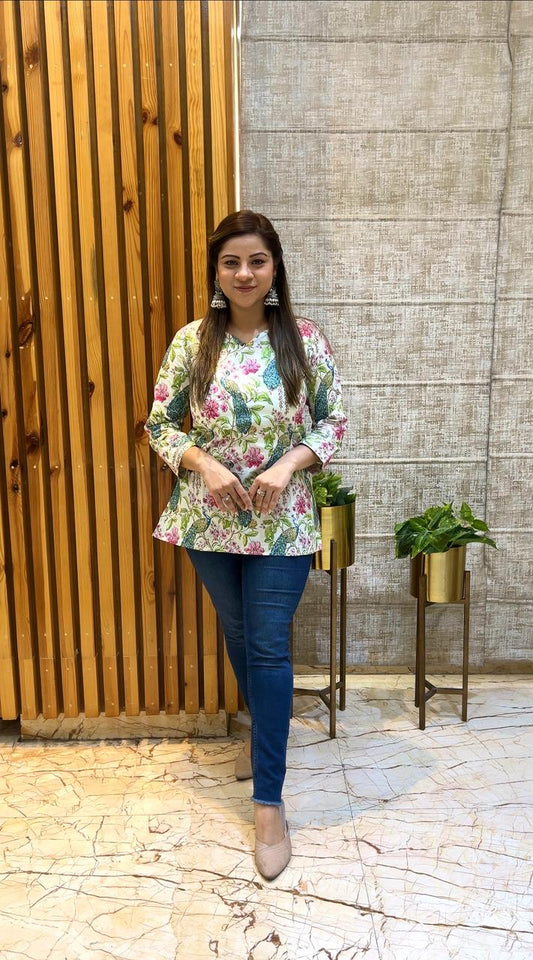 Peacock Short Kurti