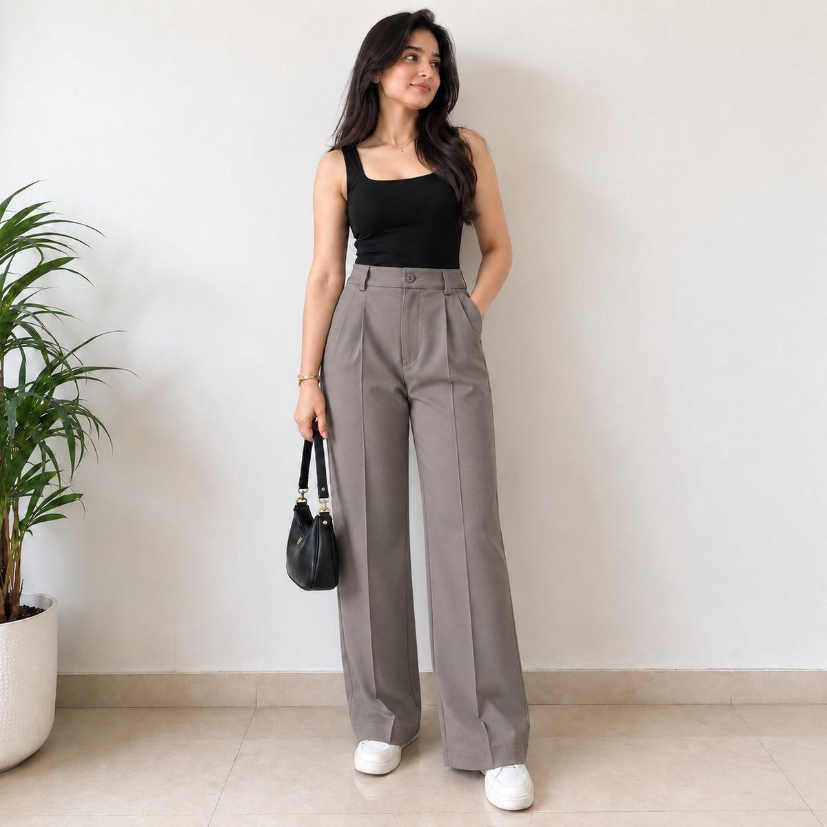 Taupe Grey  Sober Korean Pant