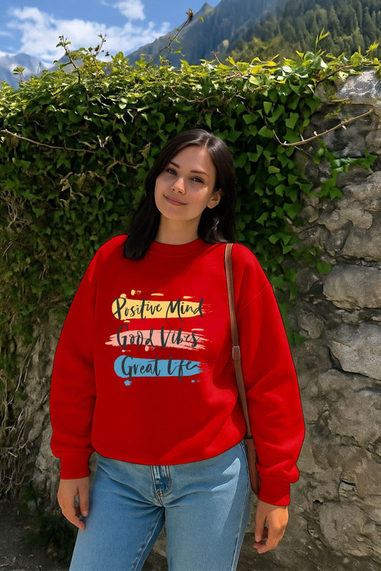 Red Positive Mind Sweatshirt