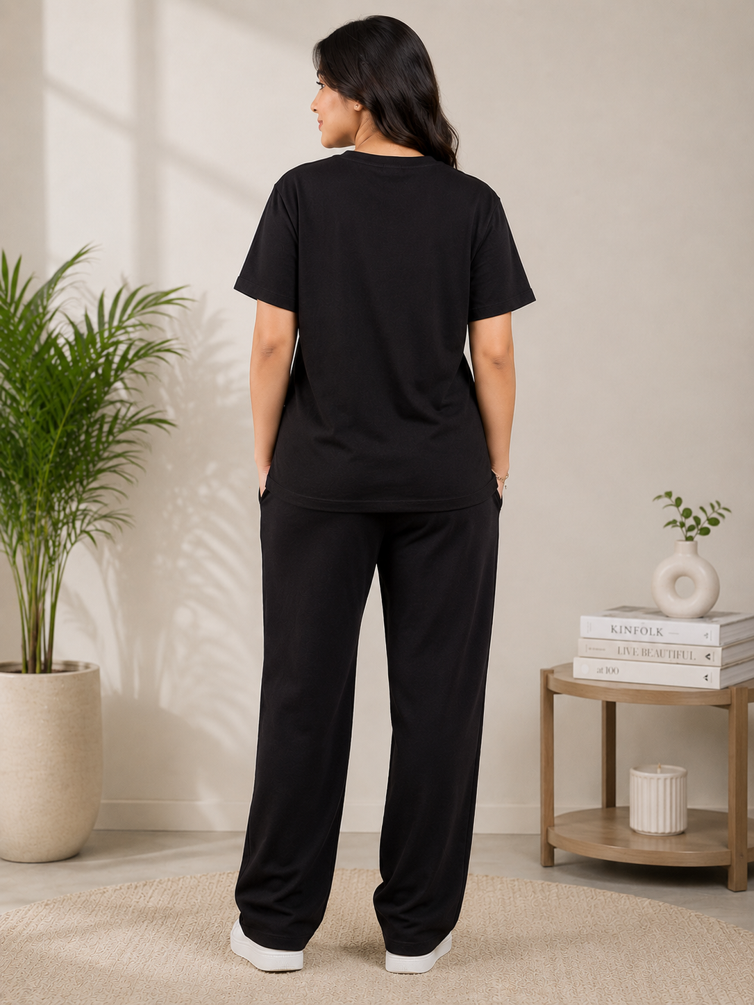 Black Pocket Kitty Cordset