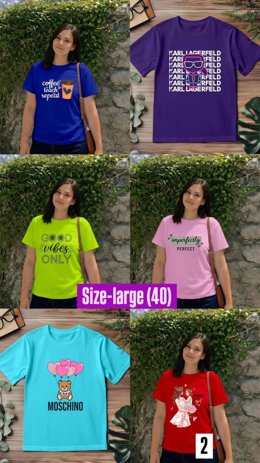 Pack Of 6 Tees (All Large Size)