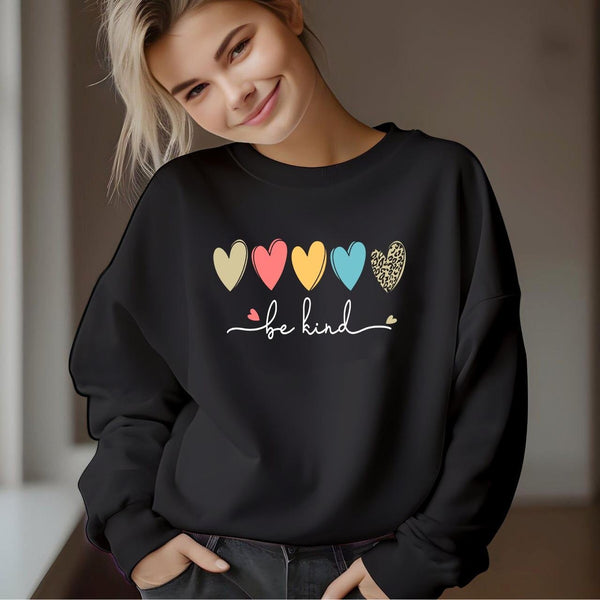 Black Multi Hearts Sweatshirt