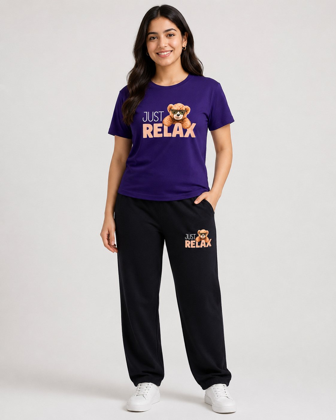 Purple New Relax Teddy Cordset