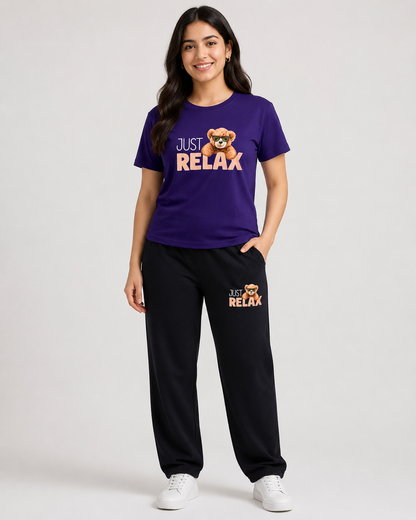 Purple New Relax Teddy Cordset