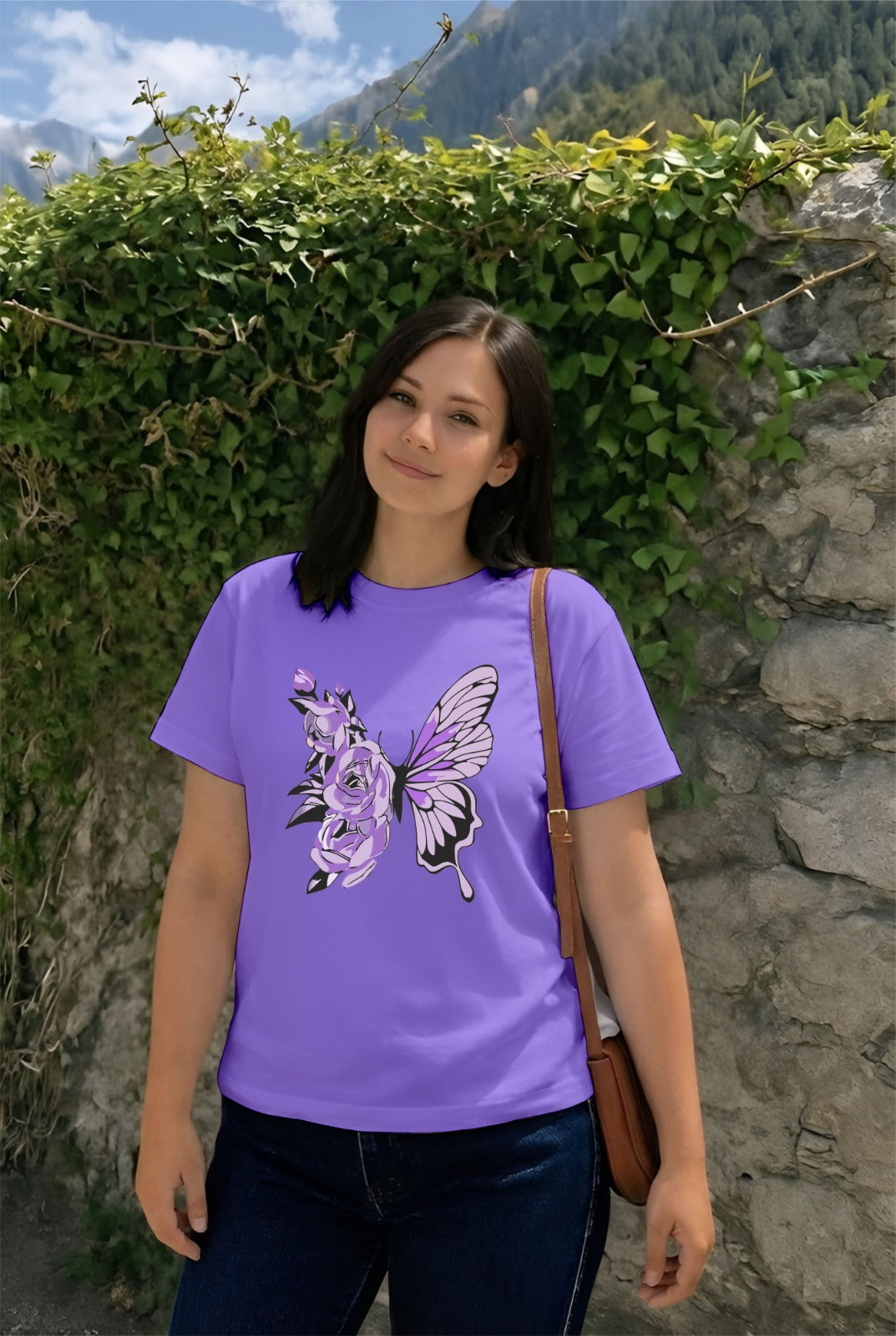 Lavender Rose Butterfly (L,2Xl,3Xl)