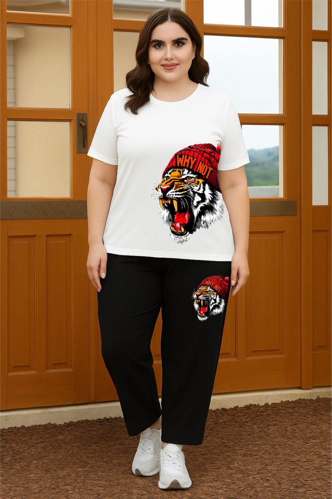 White Angry Tiger Cordset