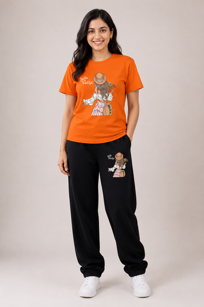 Orange stay Beautiful Cordset