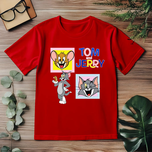 Red Cute Tom And Jerry