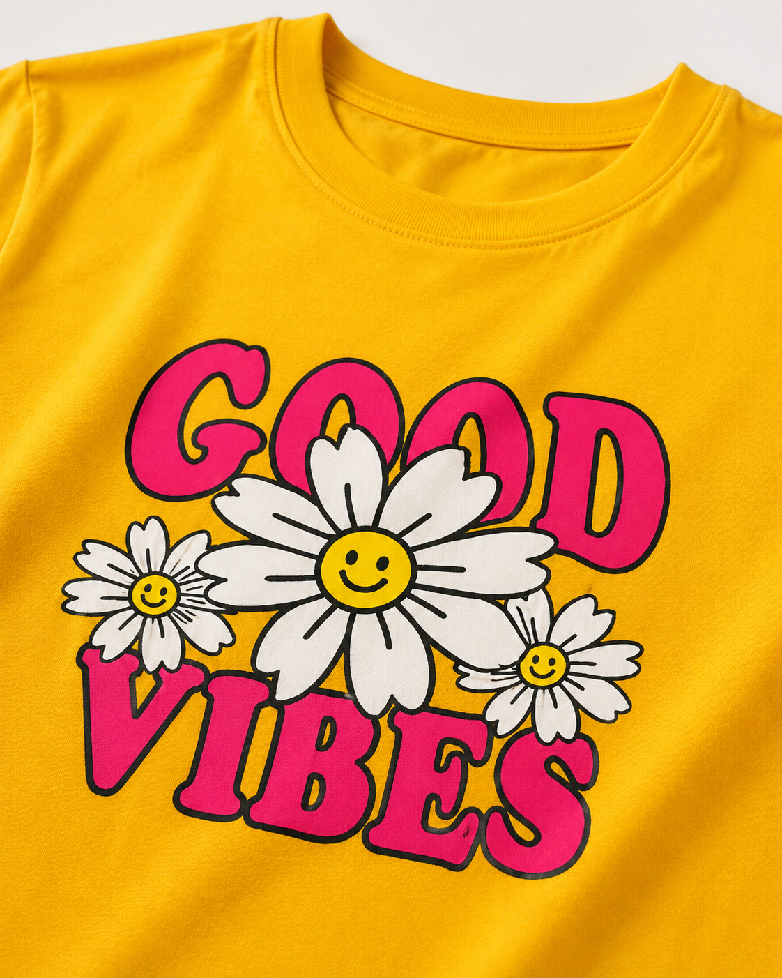 Yellow NeW Good Vibes Cordset