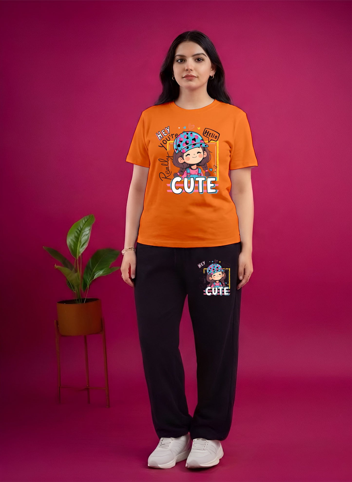 Orange Hello Cute Cordset