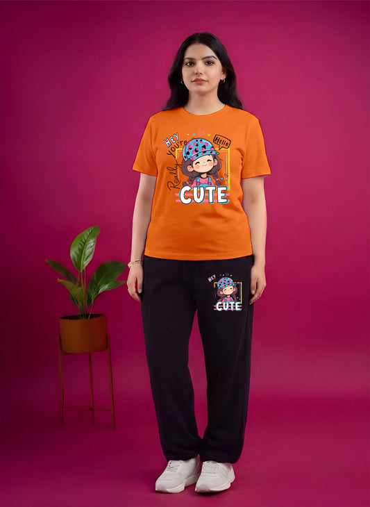 Orange Hello Cute Cordset