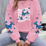 Pink Flying Butterfly Sweatshirt