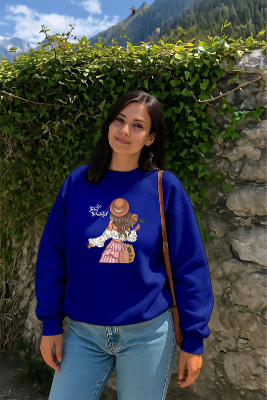 Blue Stay Beautiful Sweatshirt