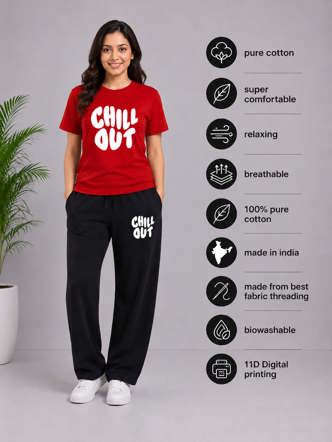 Red New Chill Out Cordset