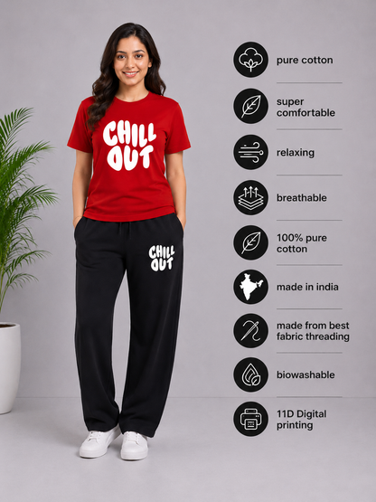 Red New Chill Out Cordset