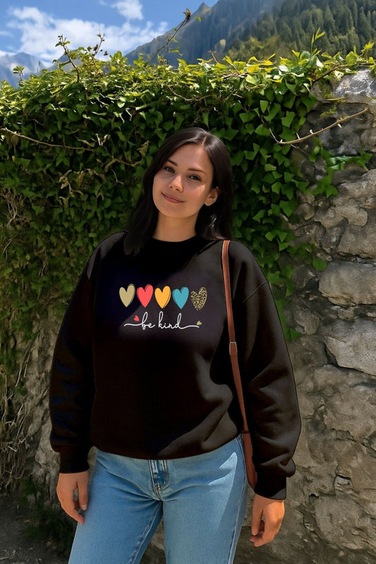 Black Multi Heart Sweatshirt