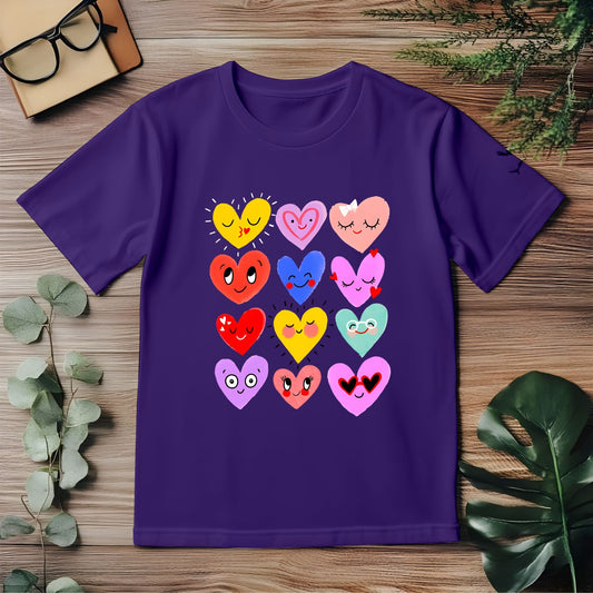 Purple Happy Hearts