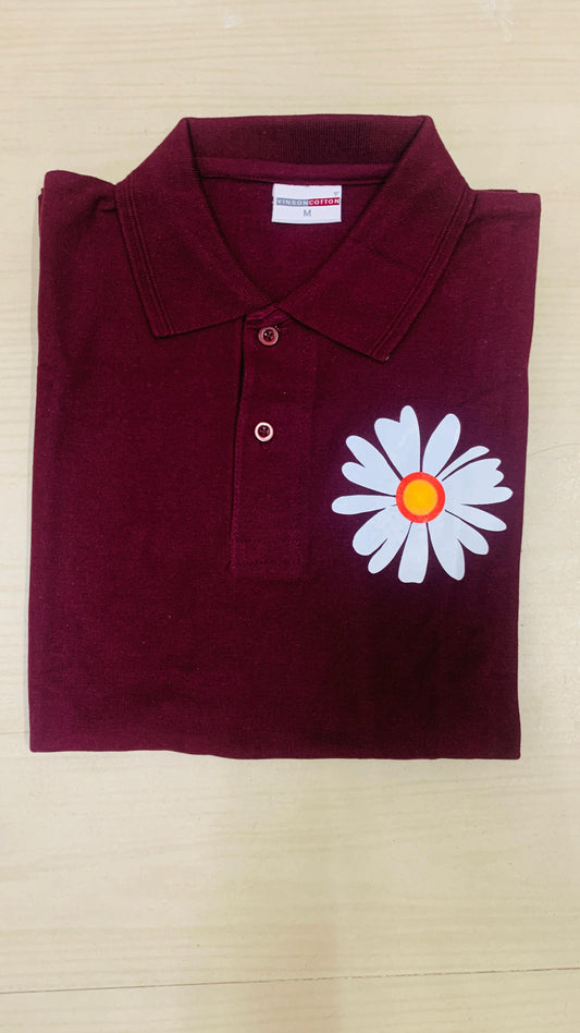 Sale Polo maroon Flower (M)